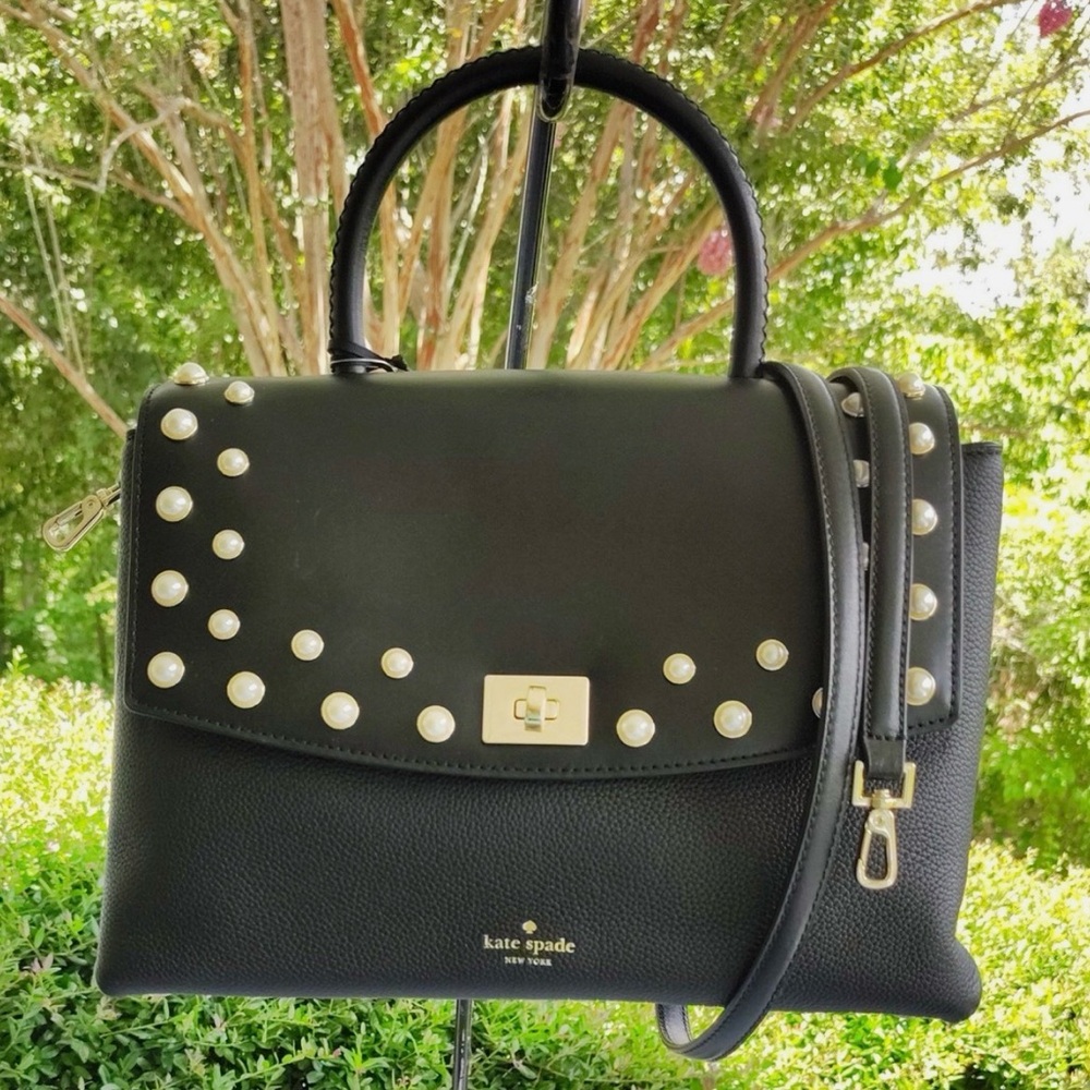 KATE SPADE Bundle Large Purse Turn-lock & Matching Wallet Pearl - Picture 2 of 9